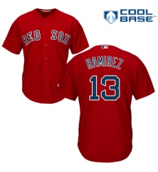 Youth Majestic Boston Red Sox #13 Hanley Ramirez Authentic Red Alternate Home Cool Base MLB Jersey