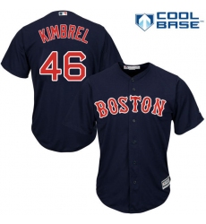 Youth Majestic Boston Red Sox #46 Craig Kimbrel Authentic Navy Blue Alternate Road Cool Base MLB Jersey