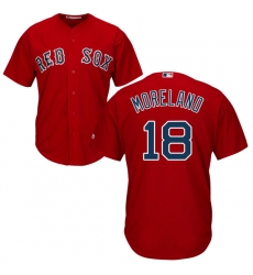 Youth Majestic Boston Red Sox #18 Mitch Moreland Authentic Red Alternate Home Cool Base MLB Jersey
