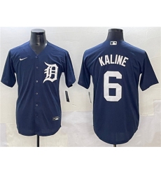 Men's Detroit Tigers #6 Al Kaline Navy Cool Base Stitched Baseball Jersey