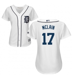 Women's Majestic Detroit Tigers #17 Denny McLain Authentic White Home Cool Base MLB Jersey