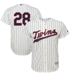 Youth Majestic Minnesota Twins #28 Bert Blyleven Authentic Cream Alternate Cool Base MLB Jersey