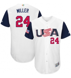 Men's USA Baseball Majestic #24 Andrew Miller White 2017 World Baseball Classic Authentic Team Jersey