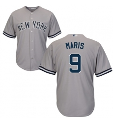 Youth Majestic New York Yankees #9 Roger Maris Authentic Grey Road MLB Jersey