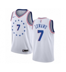 Women's Nike Philadelphia 76ers #7 Timothe Luwawu White Swingman Jersey - Earned Edition