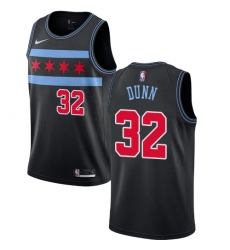 Men's Nike Chicago Bulls #32 Kris Dunn Swingman Black NBA Jersey - City Edition