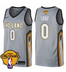 Youth Nike Cleveland Cavaliers #0 Kevin Love Swingman Gray 2018 NBA Finals Bound NBA Jersey - City Edition