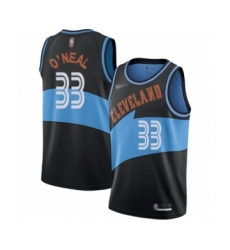 Women's Cleveland Cavaliers #33 Shaquille O'Neal Swingman Black Hardwood Classics Finished Basketball Jersey
