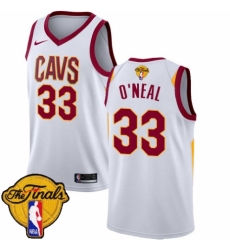 Youth Nike Cleveland Cavaliers #33 Shaquille O'Neal Swingman White 2018 NBA Finals Bound NBA Jersey - Association Edition