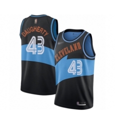 Men's Cleveland Cavaliers #43 Brad Daugherty Authentic Black Hardwood Classics Finished Basketball Jersey