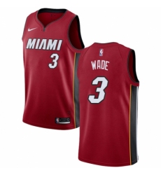 Youth Nike Miami Heat #3 Dwyane Wade Authentic Red NBA Jersey Statement Edition