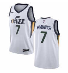 Men's Nike Utah Jazz #7 Pete Maravich Authentic NBA Jersey - Association Edition