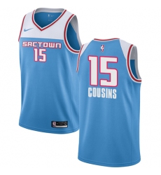 Men's Nike Sacramento Kings #15 DeMarcus Cousins Swingman Blue NBA Jersey - 2018 19 City Edition