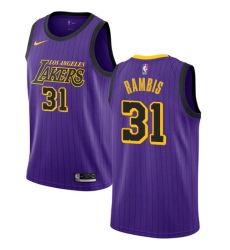 Women's Nike Los Angeles Lakers #31 Kurt Rambis Swingman Purple NBA Jersey - City Edition