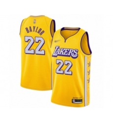Youth Los Angeles Lakers #22 Elgin Baylor Swingman Gold Basketball Jersey - 2019  20 City Edition