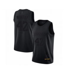 Men's Los Angeles Lakers #42 James Worthy Swingman Black MVP Basketball Jersey