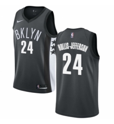 Men's Nike Brooklyn Nets #24 Rondae Hollis-Jefferson Swingman Gray NBA Jersey Statement Edition