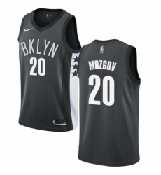 Women's Nike Brooklyn Nets #20 Timofey Mozgov Authentic Gray NBA Jersey Statement Edition
