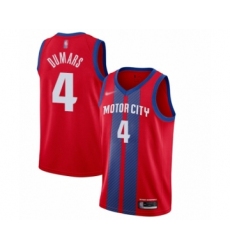 Youth Detroit Pistons #4 Joe Dumars Swingman Red Basketball Jersey - 2019 20 City Edition