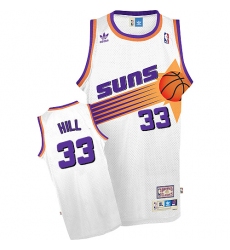 Men's Adidas Phoenix Suns #33 Grant Hill Swingman White Throwback NBA Jersey