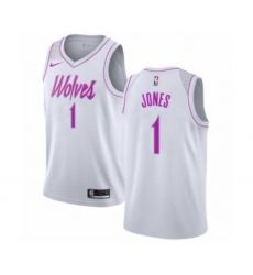 Youth Nike Minnesota Timberwolves #1 Tyus Jones White Swingman Jersey - Earned Edition