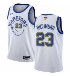 Women's Nike Golden State Warriors #23 Mitch Richmond Authentic White Hardwood Classics 2018 NBA Finals Bound NBA Jersey