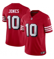 Men's San Francisco 49ers #10 Mac Jones New Red 2025 F.U.S.E. Vapor Untouchable Limited Football Stitched Jersey