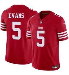 Men's San Francisco 49ers #5 Mike Evans Red 2026 F.U.S.E. Vapor Untouchable Limited Football Stitched Jersey