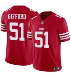 Men's San Francisco 49ers #51 Luke Gifford Red 2026 F.U.S.E. Vapor Untouchable Limited Football Stitched Jersey