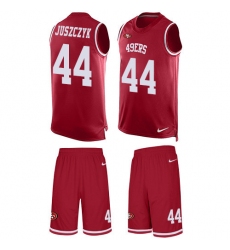 Men's Nike San Francisco 49ers #44 Kyle Juszczyk Limited Red Tank Top Suit NFL Jersey