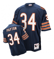 Mitchell and Ness Chicago Bears #34 Walter Payton Blue Team Color Authentic Throwback NFL Jersey