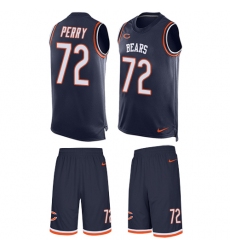 Men's Nike Chicago Bears #72 William Perry Limited Navy Blue Tank Top Suit NFL Jersey