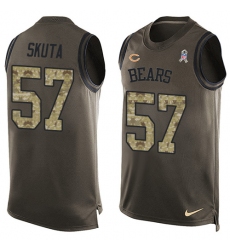 Men's Nike Chicago Bears #57 Dan Skuta Limited Green Salute to Service Tank Top NFL Jersey