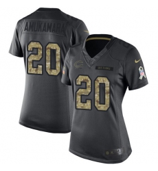 Women's Nike Chicago Bears #20 Prince Amukamara Limited Black 2016 Salute to Service NFL Jersey