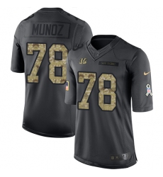 Men's Nike Cincinnati Bengals #78 Anthony Munoz Limited Black 2016 Salute to Service NFL Jersey