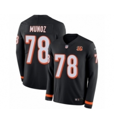 Youth Nike Cincinnati Bengals #78 Anthony Munoz Limited Black Therma Long Sleeve NFL Jersey