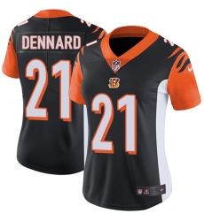 Women's Nike Cincinnati Bengals #21 Darqueze Dennard Elite Black Team Color NFL Jersey
