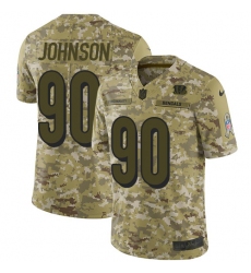 Men's Nike Cincinnati Bengals #90 Michael Johnson Limited Camo 2018 Salute to Service NFL Jersey