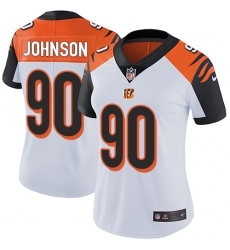 Women's Nike Cincinnati Bengals #90 Michael Johnson Elite White NFL Jersey