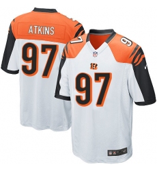 Men's Nike Cincinnati Bengals #97 Geno Atkins Game White NFL Jersey
