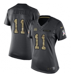 Women's Nike Cincinnati Bengals #11 Brandon LaFell Limited Black 2016 Salute to Service NFL Jersey