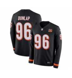Men's Nike Cincinnati Bengals #96 Carlos Dunlap Limited Black Therma Long Sleeve NFL Jersey