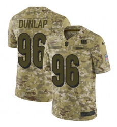 Youth Nike Cincinnati Bengals #96 Carlos Dunlap Limited Camo 2018 Salute to Service NFL Jersey