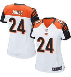Women's Nike Cincinnati Bengals #24 Adam Jones Game White NFL Jersey
