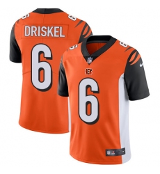 Youth Nike Cincinnati Bengals #6 Jeff Driskel Vapor Untouchable Limited Orange Alternate NFL Jersey