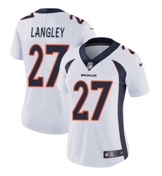 Women's Nike Denver Broncos #27 Brendan Langley Elite White NFL Jersey