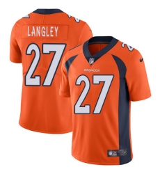 Youth Nike Denver Broncos #27 Brendan Langley Elite Orange Team Color NFL Jersey