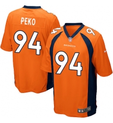Men's Nike Denver Broncos #94 Domata Peko Game Orange Team Color NFL Jersey
