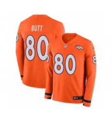 Youth Nike Denver Broncos #94 DeMarcus Ware Limited Orange Therma Long Sleeve NFL Jersey