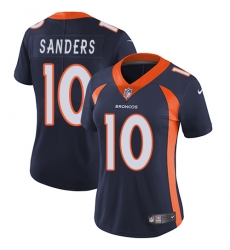 Women's Nike Denver Broncos #10 Emmanuel Sanders Elite Navy Blue Alternate NFL Jersey